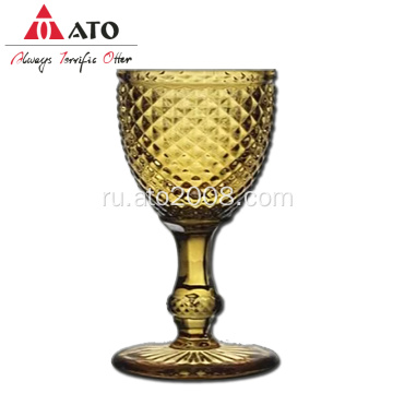 Ato Solid Color Amber Wine Glass